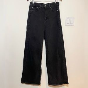 Gap wide-leg sky high jeans in black